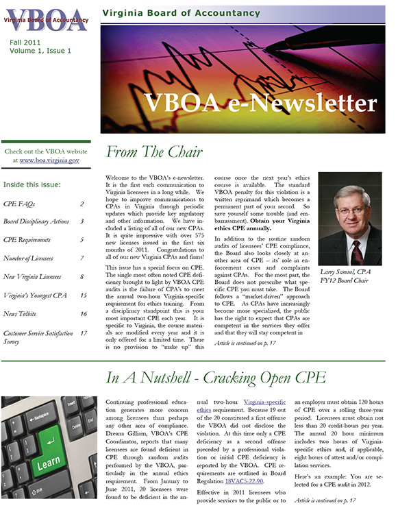 Newsletter Fall 2011